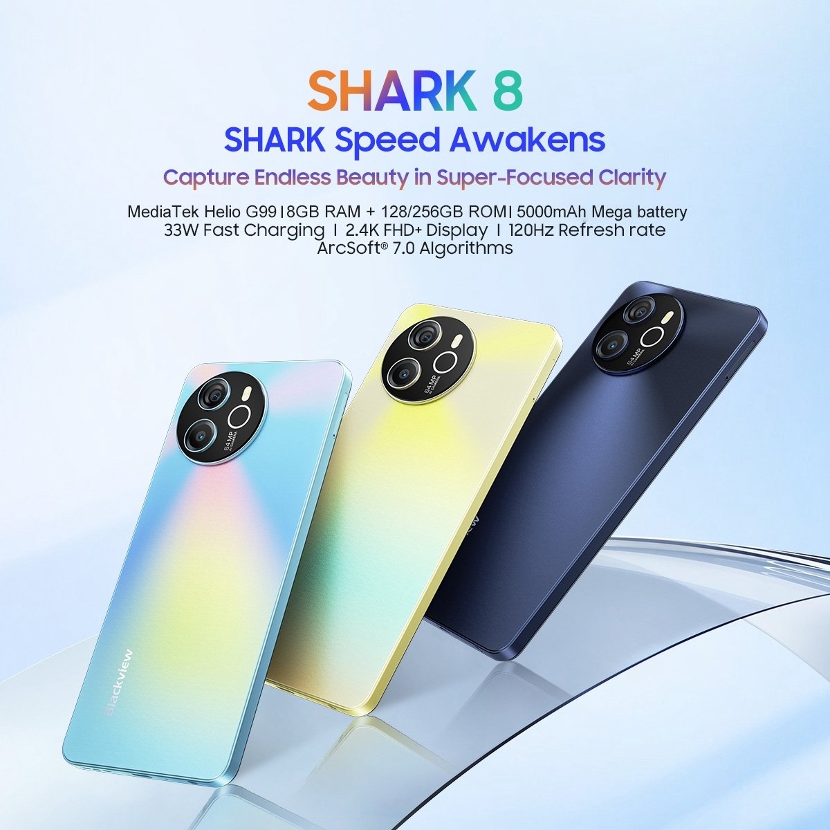 Fashion Global Blackview SHARK 8 8GB+256GB 6.78 inch Android 13 Smartphone Blackview SHARK 8